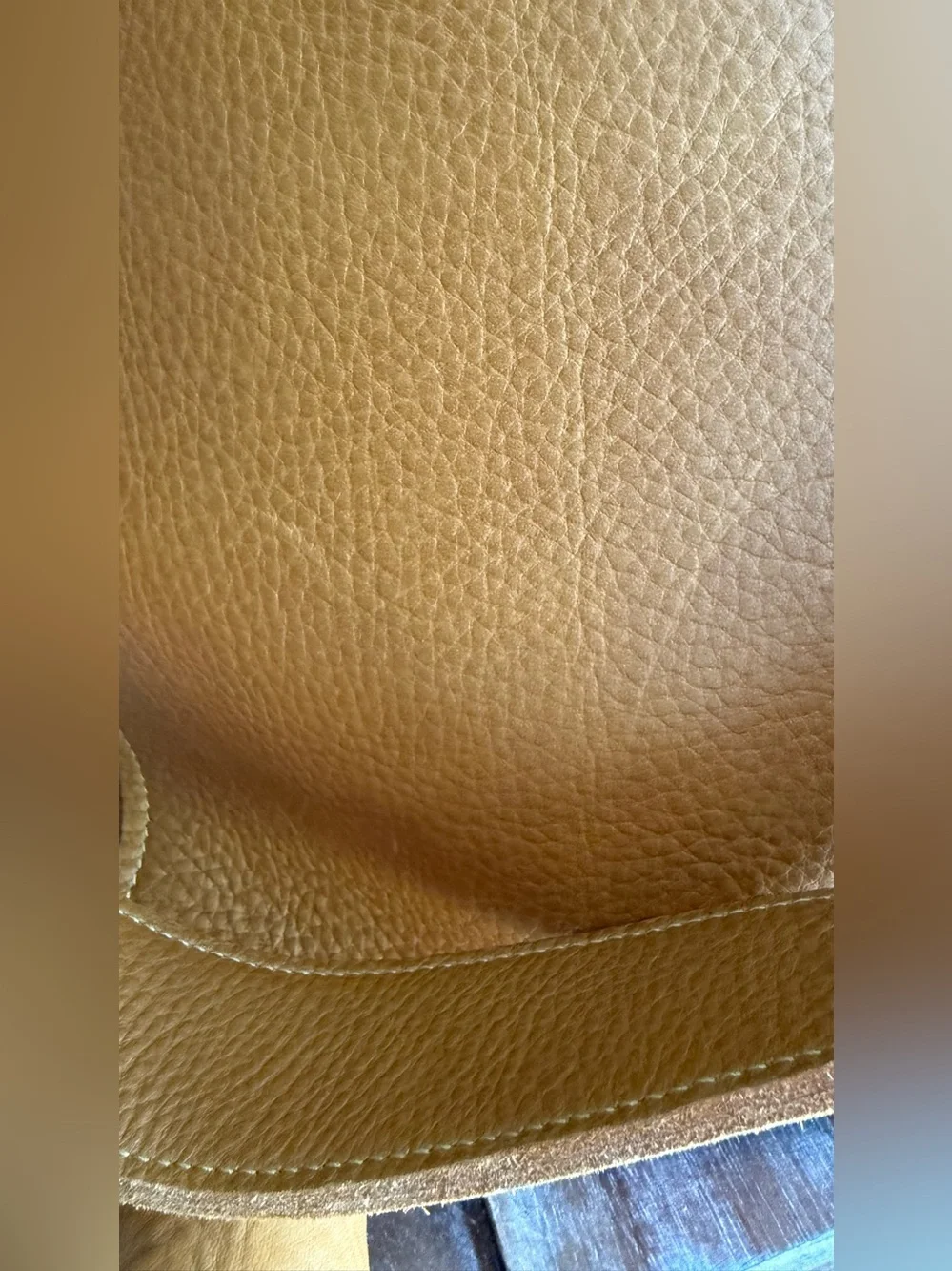KMM & Co marigold cypress leather travel tote full grain crossbody & shoulder
